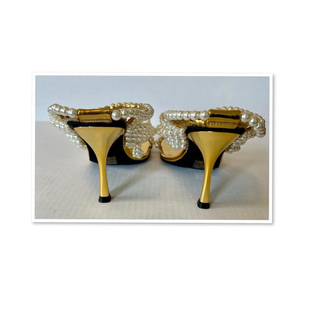 Jeffrey Campbell Pearl and Gold Fabric Sandals - Picture 5 of 8